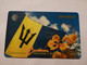 BARBADOS   $40-  Gpt Magnetic     BAR-14A  14CBDA  BARBADOS FLAG       NEW  LOGO   Very Fine Used  Card  ** 5690** - Barbados (Barbuda)