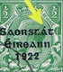 Ireland 1922-23 Thom Saorstat ½d Green Variety "Minute Accent On A" Row 19/4 In A Marginal Vertical Pair Used Cds - Oblitérés