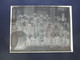 PHOTO SUR VERRE BELGIQUE (M2105) ORCHESTRE FANFARE A VISE (2 Vues) HARMONIE ST JOSEPH? SABARé CHERATTE 1925? - Plaques De Verre