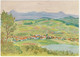 Blick Auf Niederoderwitz (Oberlausitz) - (Gouache Max Langer) - Sächische Gebirgsheimat 1965 - (DDR) - Goerlitz