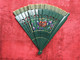 Delcampe - Éventail Fleurs Bleuets Anémones Peinture Sur Bois Vernis-Objets Vintage D'époque Fabrication France Hand Fan Flowers - Ventagli