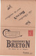 FRANCE : ENTIER POSTAL .  40 Cts . SEMEUSE LIGNEE . CL . PRIVEE . TSC . " CHARBON BRETON " . TB . 1929 . - Letter Cards