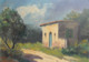 Delcampe - TABLEAU HUILE Sur TOILE HST 1950 PAYSAGE MAS PROVENCE Provençal Signé L.AUDREY COLLECTION DECO VITRINE - Olii