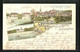 Vorläufer-Lithographie Flensburg / Glücksburg, 1893, Schloss Glücksburg Und Schloss Gravenstein - Gluecksburg