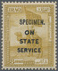 Delcampe - Irak: 1923, ½ A. To 10 R. With Ovpt "ON STATE SERVICE" And "SPECIMEN", Full Set Of 12, Mh, Flawless - Iraq