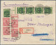 Deutsches Reich - Inflation: 1923, 800 T. Auf 500 Mk. Gelblichgrün, Senkrechter Viererstreifen Vom U - Covers & Documents