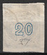 GREECE 1875-80 Large Hermes Head On Cream Paper 20 L Blue (shades) Vl. 65 Ba / H 51 B Position 124 - Used Stamps
