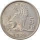 Monnaie, Belgique, Leopold III, 5 Francs, 5 Frank, 1939, TTB, Nickel, KM:117.2 - 5 Francs