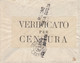 Lettre D'Italie, Avec Censure - 12 X 9,5 Cms. - Otros & Sin Clasificación