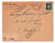 Lettre Recommandée 1944 Pétain 4F50 Greffe Tribunal Civil Marseille Saint Ferréol Bouches Du Rhône Retour à L'Envoyeur - 1941-42 Pétain