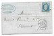 (C14) Y&T N°14 - LETTRE LIMOGES => DRUCOURT EURE - 1858 - CACHET AMBULANT LIMOGES A PARIS D - LOSANGE LP - 1853-1860 Napoleon III