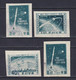 NORTH KOREA 1958, Sc# 134a-137a, CV $98, Imperf, Space, Used - Korea (Noord)
