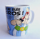 MUG TASSE EN FAIENCE BLEU PARC ASTERIX 2007 OBELIX - Tischkunst