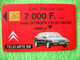 7221 Télécarte Collection CITROEN  7 000 F  50 U  ( Recto Verso)  Carte Téléphonique - Coches