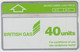 UK (L&G) - British Gas, Morecambe Gas Field (White/Green Card) 40 Units, CN : 227A, Tirage 14.800, Used - Plateformes Pétrolières