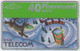 UK (L&G) - Christmas 1990 Dog & Phone Booth, 40 Units, CN : 009K, Used - BT Emissioni Commemorative