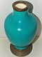 JOLI ANCIEN VASE BOCH LA LOUVIERE CERAMIQUE CRAQUELEE BLEU Bord Et SOCLE BRONZE COLLECTION DECO VITRINE - Boch (BEL)