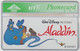 UK (L&G) - Disney Aladdin & Genie / Blank Reverse, 20 Units, CN : 352E, Used - BT Herdenkingsuitgaven