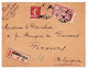 Lettre Recommandée 1920  Dunkerque Nord Verviers Belgique Semeuse + Merson - 1900-27 Merson