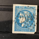 YT 46B BLEU  Report 2 Position 6 - TB - Scans Recto Verso - Côte > 30€ - 1870 Bordeaux Printing