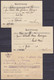 Lot De 3 Cartes Recommandées Remboursement Affr. 25pf Càpt METZ 1906, 1910 & 1911 Pour REDINGEN (Redange) - étiq. "Nachn - Other & Unclassified