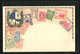 Präge-Lithographie Uruguay, Briefmarken Und Wappen - Stamps (pictures)