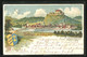 Lithographie Tuttlingen, Panorama Im Jahre 1643, Wappen - Tuttlingen