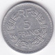 5 Francs Lavrillier 1950, 9 Fermé , Aluminium - 5 Francs