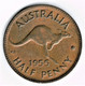 Australia 1955 Halfpenny Almost Uncirculated - ½ Penny