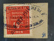 France 1914 - Timbre De Guerre - Yvert Guerre N°1 Sur Petit Fragment Oblit. TB Signé ! - Oorlogszegels