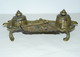 Delcampe - BEL ENCRIER Double En BRONZE PORTE PLUME DECOR FLORAL STYLE ART NOUVEAU Collection Déco Bureau Vitrine - Encriers