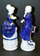 Delcampe - STATUETTE COUPLE MARQUIS MARQUISE PORCELAINE  Peinte à La Main XXe Déco Vitrine Collection - Altri & Non Classificati