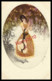 Florence Hardy.  Jeune Femme , Grande Capeline . Très Jolie Illustration.  2 Scans - Hardy, Florence