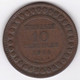 PROTECTORAT FRANCAIS. 10 CENTIMES 1911 A .BRONZE - Tunisie