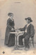 Divers Auvergne      63       Un Couple. Double Tentation . Femme Servant à Boire       (voir Scan) - Auvergne Types D'Auvergne