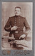 CDV  =   MILITAIR   FOTOGRAAF   G.HALLEUX - MERTENS - BERCHEM  RUE DU REMPART 240 - 2 SCANS - Ancianas (antes De 1900)