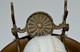 Delcampe - BEL ENCRIER A BASCULE SIPHOIDE ESCARGOT XIXe Porcelaine Blanche Coupelle Laiton Collection Vitrine - Tintenfässer