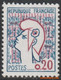 Frankrijk 1960 - Mi:1335, Yv:1282a, Stamp - XX - Marianne Cocteau - 1961 Marianne Of Cocteau