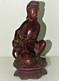 STATUETTE BOIS Gwanyin ASIE CHINE Yeux SULFURE Bois De Couleur Rouge COLLECTION - Bois