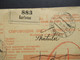 Jugoslawien 1931 Bulletin D'expedition Paketkarte / Postanweisung Karlovac - Skoplje An Einen Soldaten / Militärpost - Cartas & Documentos