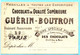 RARE Chromo Chocolat Guérin-Boutron Imp. APPEL . Le Bonnet De Papa Pour Les Oreilles De Fillette. Fond Doré. AP 1-1-10/8 - Guerin Boutron