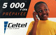 BURKINA FASO  -  Recharge  - Celtel - 5000 F CFA - Burkina Faso