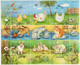 Israel 2010 "Animals And Their Offspring", Decorated Irregular Complete Sheet Of 9 Stamps With FD PM's - Usati (con Tab)