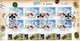 Israel 207 "Centenary Of World Scouts", Decorated Complete Sheet Of 8 Stamps With FD PM's - Used Stamps (with Tabs)