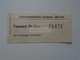 DT009  Switzerland  Schweiz - Zürichseefähre Horgen - Meilen - Fahrkarte Taxwert Fr. 1.-  Ticket  Ca 1960-80 - Europe