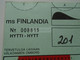 DT005  MS Finlandia Boarding Card   Finland Steamship Co. Ltd Helsinki - Europa