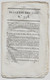 Bulletin Des Lois N°558 1822 Voitures Non Suspendues/Soufre Marseille/Pain Soldats/Bernier De Maligny/Comte De Chamoy - Decreti & Leggi