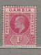 GAMBIA 1902/1909 Mint Light Hinged Mi 29 #29594 - Gambia (...-1964)