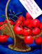 CPA Gaufrée ILLUSTRATEUR CORBEILLE DOREE Pleine De CERISES , 1915 ,  GOLDEN BASKET CHERRIES Ellen Clapsaddle A/s OLD PC - Plantes Médicinales