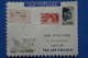 W3 FRANCE BELLE LETTRE RARE 1950 IERE LIAISON AIR FRANCE PARIS  POUR TAHITI AVEC TIMBRES D INDOCHINE !+ AFF. PLAISANT - Primi Voli